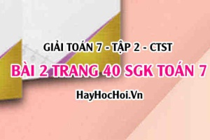 Giải bài 2 trang 40 Toán 7 tập 2 SGK Chân trời sáng tạo